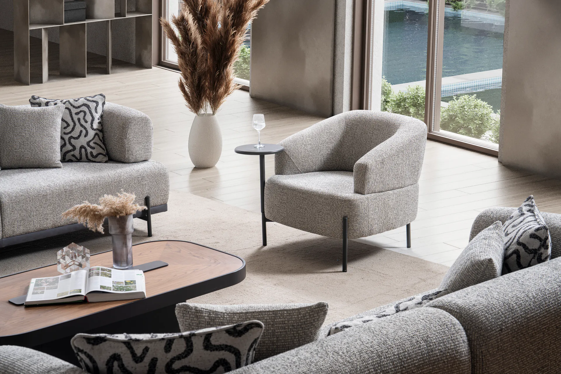 Verona Gri Koltuk Takımı